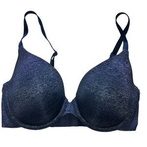 Victoria's Secret Women's 34D Blue Uplift Semi Demi Underwire Bra